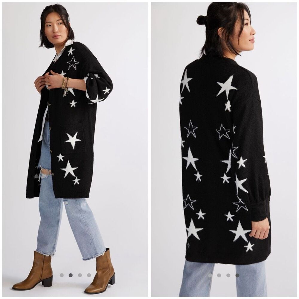 Anthropologie Stars Longline Cardigan Size XS - Picture 1 of 9